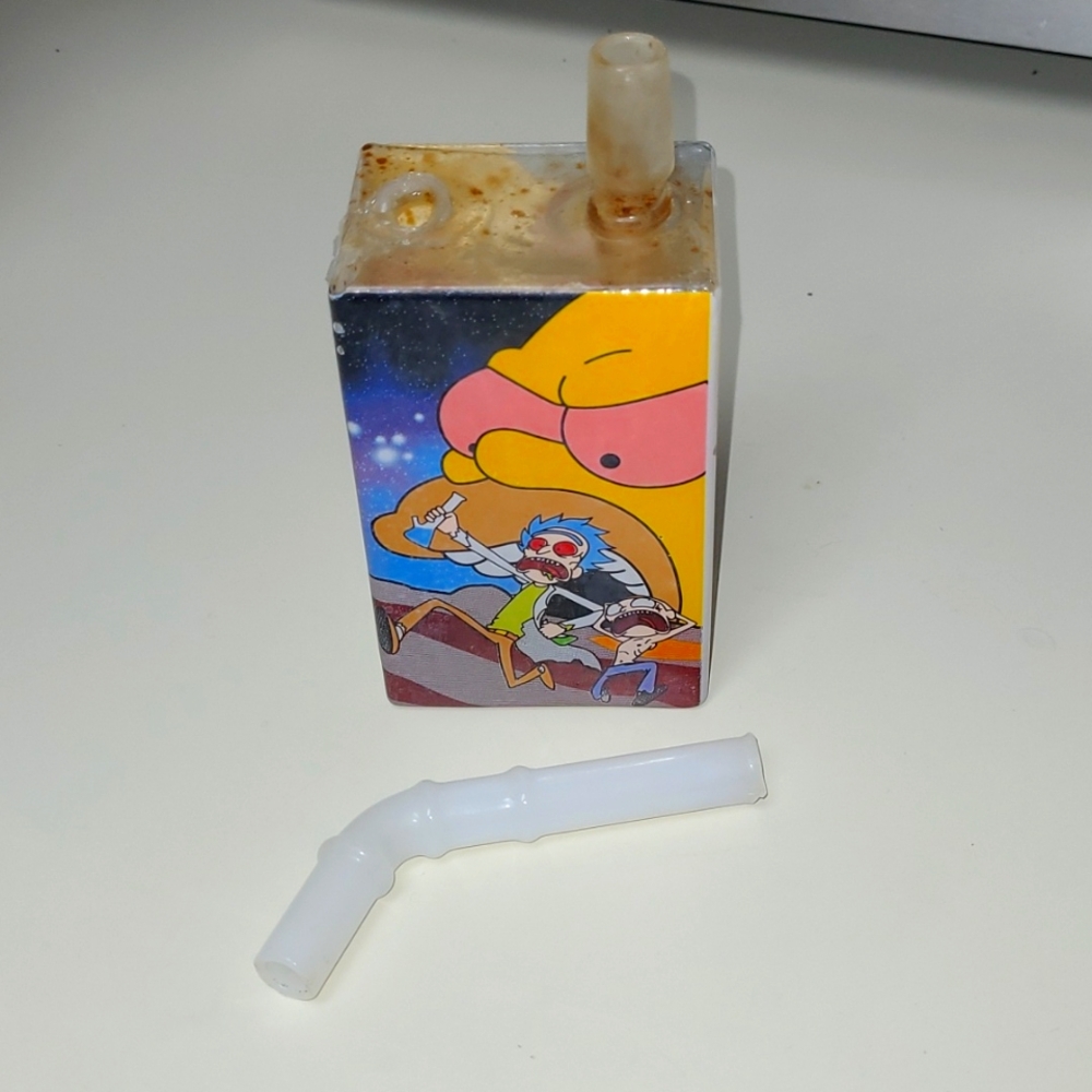 Rick & Morty X The Simpsons Glass Decorative Juice Box